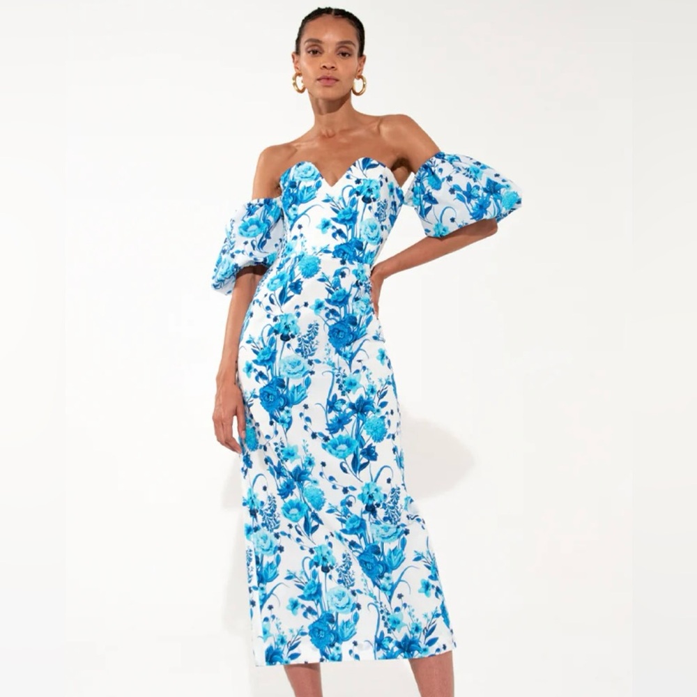 Borgo de Nor Tati Floral OffTheShoulder MidiDress - sold out everywhere!